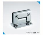 Click to view the format and size of 1153 Zinc 90&ordm; double bathroom glass clamp